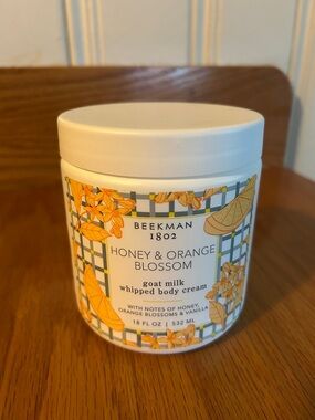 18 oz Beekman 1802 Honey & Orange Blossom Pure Goat Milk Whipped Body Cream